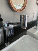 Torneira Bica Alta Cuba Link Torneira Cuba Alta Banheiro Acabamento Inox Brilhante Cor Prateado - A Casa do Marmorista