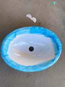 Cuba Pia De Sobrepor Oval Louça Branca 45x33 Banheiro Icasa - A Casa do Marmorista