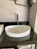 Cuba de Sobrepor Oval Canoa 47x33cm ICA21 Branca Icasa - A Casa do Marmorista