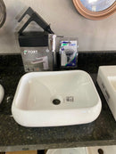 Cuba de Apoio Retangular 41x31cm ICA8 Branca Icasa - A Casa do Marmorista