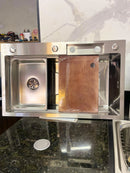 Cuba Gourmet Meganox Cascata 70x45x25 Acabamento Acetinado Completa com todos os Acessórios - A Casa do Marmorista