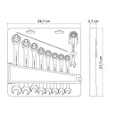 Jogo de Chaves Combinadas com Catraca 9 Peças Tramontina MASTER